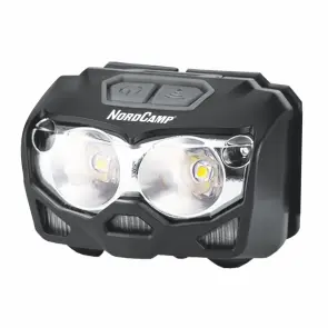 Фонарь налобный Nord Camp 500Lm, 2x5W CREE XTG, 1200mAh/3xAAA, с сенсором белый/красный №1