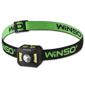 Ліхтар налобний Winso 300Lm, 3W+COB, 850mAh, білий/червоний №1
