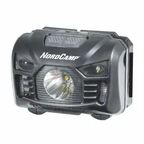 Фонарь налобный Nord Camp 150Lm, 3W LED, 1200mAh с сенсором белый/красный №1