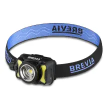 Ліхтар налобний Brevia 600Lm, 3W CREE XPG+COB, 1200mAh/3xAAA, Zoom, з сенсором білий/червоний