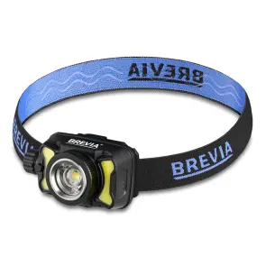 Ліхтар налобний Brevia 600Lm, 3W CREE XPG+COB, 1200mAh/3xAAA, Zoom, з сенсором білий/червоний №1