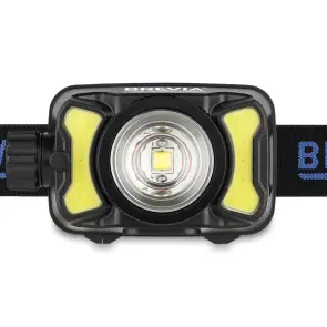 Ліхтар налобний Brevia 600Lm, 3W CREE XPG+COB, 1200mAh/3xAAA, Zoom, з сенсором білий/червоний №2