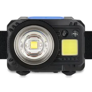 Фонарь налобный Brevia 550Lm, 3W CREE XPG+COB, 1200mAh/3xAAA, Zoom, с сенсором белый/красный №2