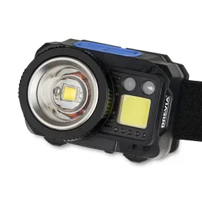Фонарь налобный Brevia 550Lm, 3W CREE XPG+COB, 1200mAh/3xAAA, Zoom, с сенсором белый/красный №3