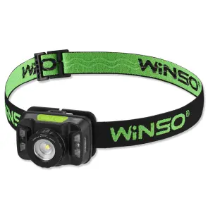 Ліхтар налобний Winso 260Lm, 5W CREE XTE, 1800mAh, Zoom, з сенсором білий/червоний №1