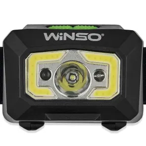 Фонарь налобный Winso 150Lm, 3W XPE+COB, 3xAAA с сенсором белый/красный №2