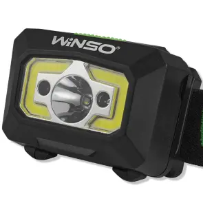 Фонарь налобный Winso 150Lm, 3W XPE+COB, 3xAAA с сенсором белый/красный №3