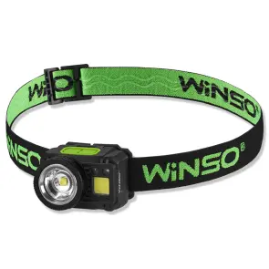 Ліхтар налобний Winso Pro 550Lm, 5W CREE XPG+COB, 1200mAh/3xAAA, з сенсором білий/червоний №1