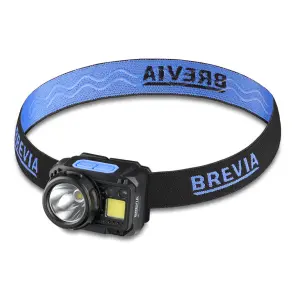 Ліхтар налобний Brevia 500Lm, 3W CREE XPG+COB, 1200mAh/3xAAA, з сенсором білий/червоний №1