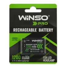 Аккумулятор Winso Li-ion 1200mAh Type C для налобных фонарей