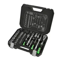 Профессиональный набор инструментов в кейсе Winso Pro 1/2", 1/4" 72 T, CR-V, 73 ед.