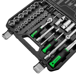 Профессиональный набор инструментов в кейсе Winso Pro 1/2", 1/4" 72 T, CR-V, 73 ед. №5