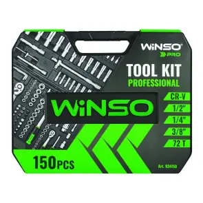 Профессиональный набор инструментов в кейсе Winso Pro 1/2", 1/4", 3/8" 72T, CR-V, 150ед. №4