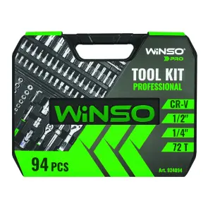 Професійний набір інструментів в кейсі Winso Pro 1/2", 1/4" 72 T, CR-V, 94од. №4