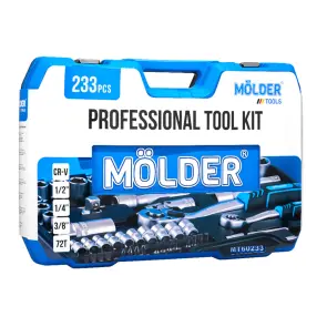 Професійний набір інструментів в кейсі Molder 1/2", 1/4", 3/8" 72Т, CR-V, 233од. №3
