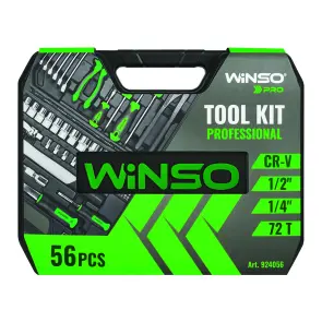 Професійний набір інструментів в кейсі Winso Pro 1/2", 1/4" 72Т, CR-V, 56од. №4