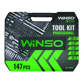 Професійний набір інструментів в кейсі Winso Pro 1/2", 1/4", 3/8" 72T, CR-V, 147од. №2