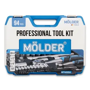 Профессиональный набор инструментов в кейсе Molder 1/2 ", 1/4" 72 T, CR-V, 94ед. №2