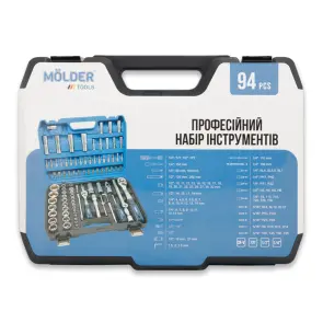 Профессиональный набор инструментов в кейсе Molder 1/2 ", 1/4" 72 T, CR-V, 94ед. №3
