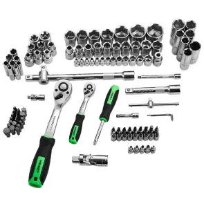 Професійний набір інструментів в кейсі Winso Pro 1/2", 1/4" 72T, CR-V, 110од. №5
