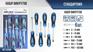 Набір викруток Molder MT32206 6шт №2