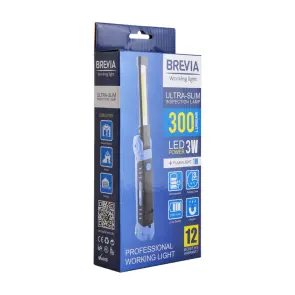 Ліхтар інспекційний Brevia LED Ultra-slim 3W COB+1W LED 300lm, 2000mAh, microUSB №6