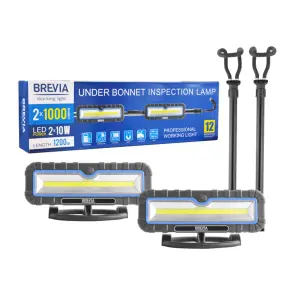 Лампа інспекційна Brevia LED 120-190см 2x10W COB 2x1000lm 2x4000mAh Power Bank, type-C №1