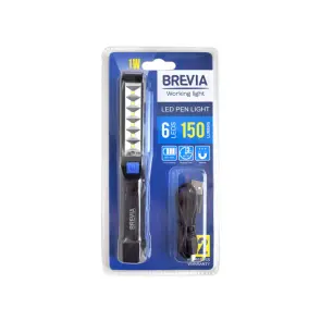 Ліхтар інспекційний Brevia LED Pen Light 6SMD+1W LED 150lm 900mAh microUSB №2