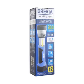 Ліхтар інспекційний Brevia LED телескопічний 3W COB+1W LED+8LED 300lm 2000mAh №6