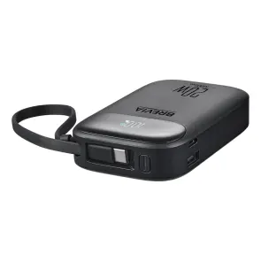 Повербанк (Power Bank) Brevia ePower 10000mAh PD20W CompactMini LCD чорний + кабель №2