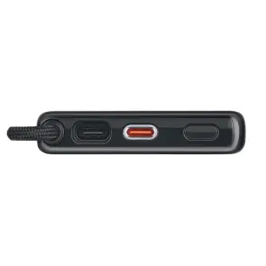 Повербанк (Power Bank) Brevia ePower 10000mAh 22,5W SuperSlim LCD чорний металік + кабель №4