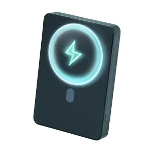 Повербанк (Power Bank) Brevia ePower 10000mAh MagSafe SuperSlim PD20W, Qі15W LCD чорний №1