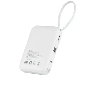 Повербанк (Power Bank) Brevia 10000mAh 22.5W Type-C+Lightning Cable, Li-Pol, LCD білий №3