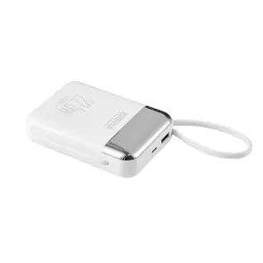 Повербанк (Power Bank) Brevia 10000mAh 22.5W Type-C+Lightning Cable, Li-Pol, LCD білий №7