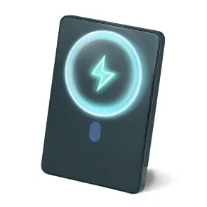 Повербанк (Power Bank) Brevia ePower 5000mAh MagSafe SuperSlim PD20W, Qі15W LCD чорний №1
