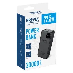 Повербанк (Power Bank) Brevia 30000mAh 22,5W Li-Pol, LCD чорний №8