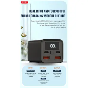 Повербанк (Power Bank) XO PB97 20000mAh 65W чорний №6