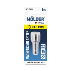 Біта магнітна Molder для покрівельних саморізів H10x45мм 1шт №3