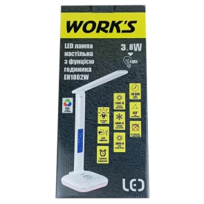 LED-лампа настільна з фунцією годиника - EH1802W Work's №12