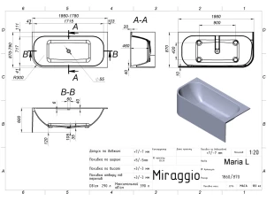 Ванна MARIA L Miraggio 8814055 №5