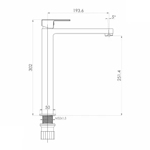 Змішувач для накладного умивальника хром IMPRESE Karlov f03507610AB №3