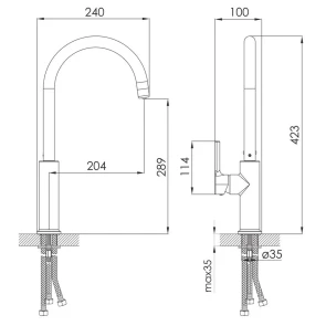 Змішувач для кухні Imprese Pivot WB F03408501WD №2