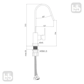 Змішувач для кухні Imprese Karlov Black Matt f03407610AA (чорний матовий) №2