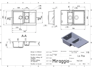 Кухонная мойка Miraggio LaPas (BLACK SHINE) №6