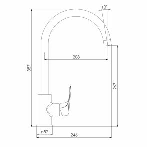 Змішувач для кухні Imprese Orlik Chrome f03409401CA №3