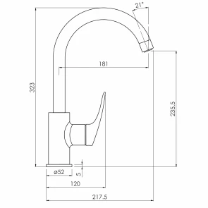 Змішувач для кухні Imprese Perla Chrome f03408001CA №3