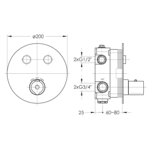 Змішувач для душу Imprese Centrum VRB-15410Z №2