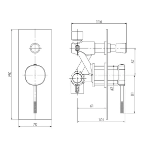 Смеситель для ванной Imprese Brenta ZMK091908041 №2