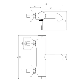 Смеситель для ванной Imprese Brenta ZMK091908040 №2