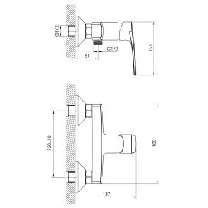 Змішувач для душа IMPRESE KAMPA 15285 №3